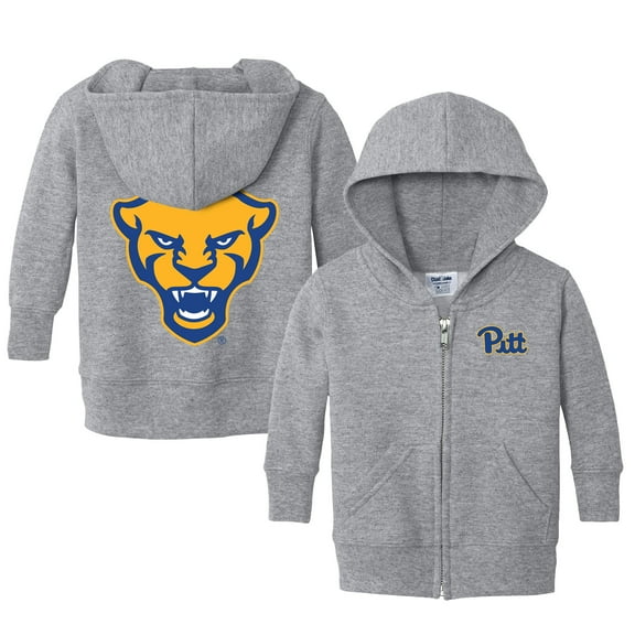 Infant Chad & Jake Heather Gray Pitt Panthers Primary Logo Full-Zip Hoodie