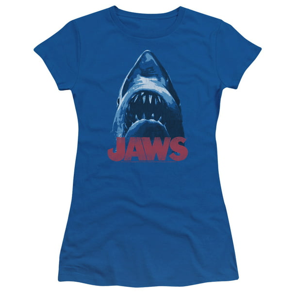 Trevco - Jaws - From Below - Juniors Teen Girls Cap Sleeve Shirt - X ...