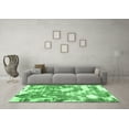 thumbnail image 3 of Ahgly Company Indoor Round Abstract Emerald Green Modern Area Rugs, 4' Round, 3 of 4