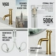 thumbnail image 5 of VIGO Cass Single Handle Single-Hole Bathroom Faucet in Matte Brushed Gold, 5 of 10