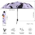 thumbnail image 3 of FORMRS Travel Umbrella Folding Auto Open Close Windproof Rain UV Protection, Purple Halloween Pumpkin, 3 of 8