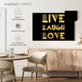 thumbnail image 5 of Elephant Stock Live Laugh Love Typography Iii Wall Art - Horizontal Canvas Wall Art - Living Room Wall Decor - Inspirational And Typography Canvas - Black And Yellow Decor - 30" x 20", 5 of 8