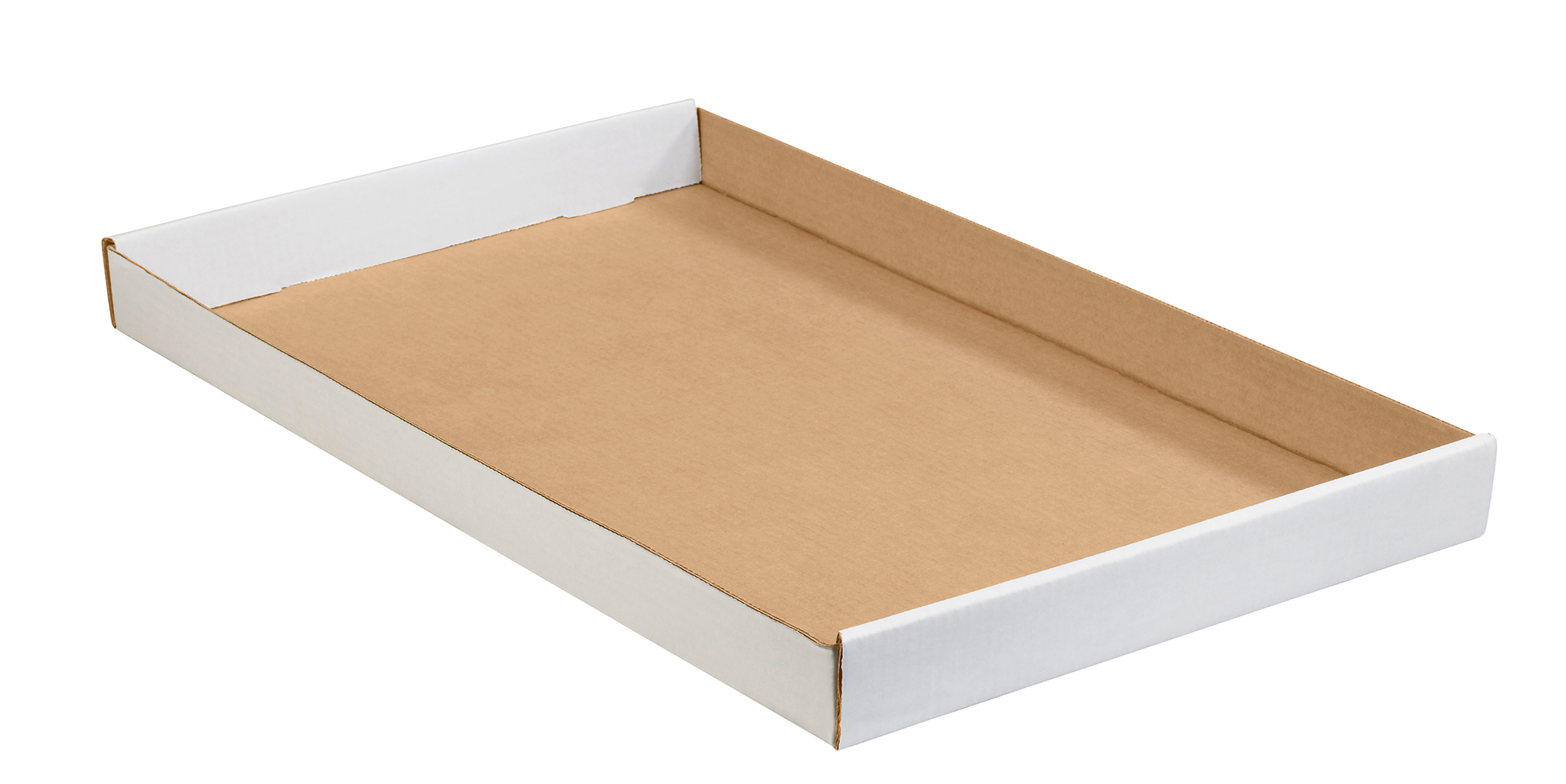 Box Partners Corrugated Trays,24x15x1 3/4,White,50/BDL BXP 24152CTW