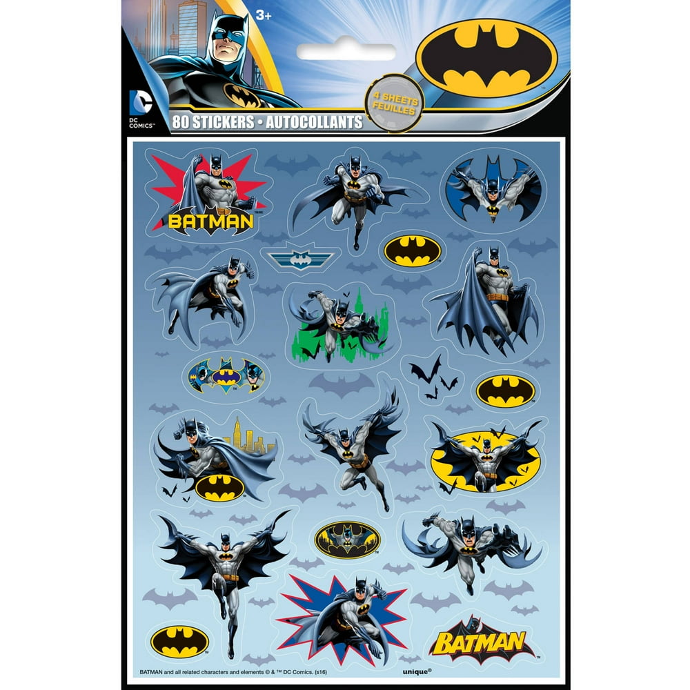 Batman Sticker Sheets, 4ct