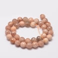 thumbnail image 2 of 2strands Faceted Round Sunstone Beads Strands 10mm Hole: 1mm about 38pcs/strand 15.4 inch, 2 of 2