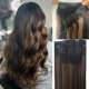 thumbnail image 1 of Extensiones de alambre Extensiones de cabello Balayage negro Extensiones de cabello humano Extensiones de alambre 14 pulgadas 70 g Balayage Natural Negro a Castaño Extensiones de cabello con clip resa, 1 of 4