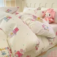 thumbnail image 1 of Sanrio's sweet My melody Kuromi Cinnamoroll, juego de sábanas y edredón de algodón con estampado de dibujos animados bonitos y creativos, juego de tres piezas, 1 of 5