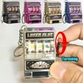 thumbnail image 2 of Mini Gambling Slot Machine Key Chains Creative Arcade Pocket Fruit Lucky Jackpot Gadget Antistress Toy Funny Games Keychain Ring, 2 of 11