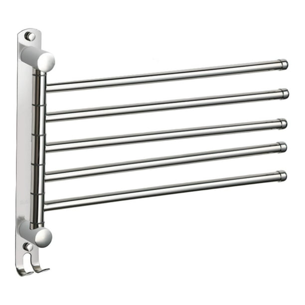 Toallero de pared para colgar en la ducha, organizador con ganchos 5 brazos 34.5x28cm