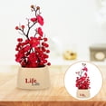 thumbnail image 2 of Artificial Fortune Tree Fruit Desktop Artificial Potted Plum Blossom Flower Potted Decoration, 2 of 7
