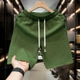 thumbnail image 2 of JTieacloth Stretch Short with Pockets Men's Summer Loose Five Point Sports Thin Casual Pants,Green, 2 of 4