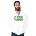thumbnail image 3 of Free Hugs Cute Optimistic St. Pattys Zip Up Hoodie Men's Women's Brisco Brands M, 3 of 6
