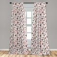 thumbnail image 5 of Ambesonne Valentines Curtains, Hearts in Lamps Romance, Pair of 28"x84", Vermilion and Scarlet, 5 of 5
