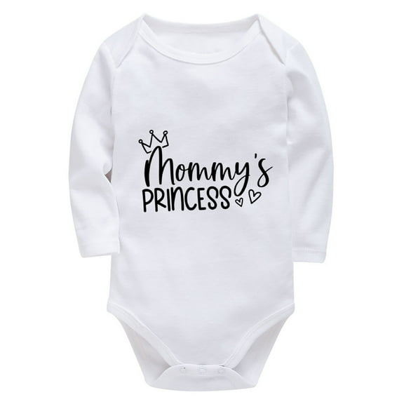 Mommy's Princess Neutral Coming Home Outfit Newborn Long Sleeve Baby Boys Romper White 24 Month Boy Romper
