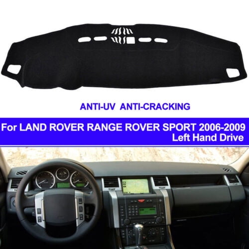 Leather Car Dashboard Protects Cover Dash Mat for LAND ROVER RANGE ROVER SPORT 2006-2009 Black