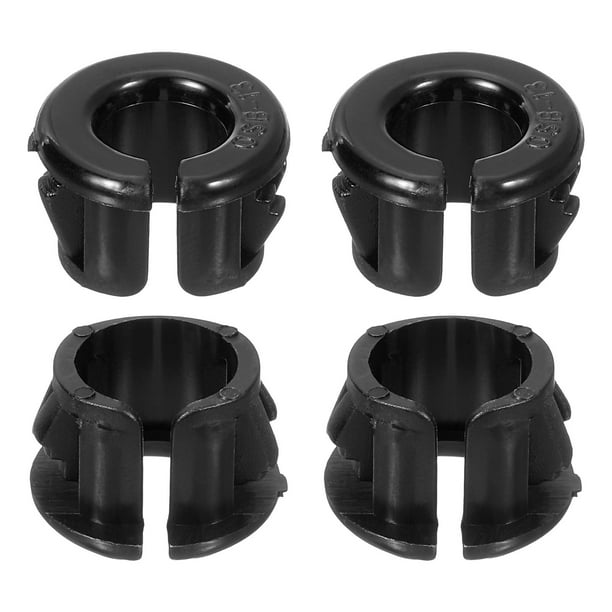28 Paquete de casquillos de cable, casquillo de montaje abierto de 1/2" - Negro redondo de nylon