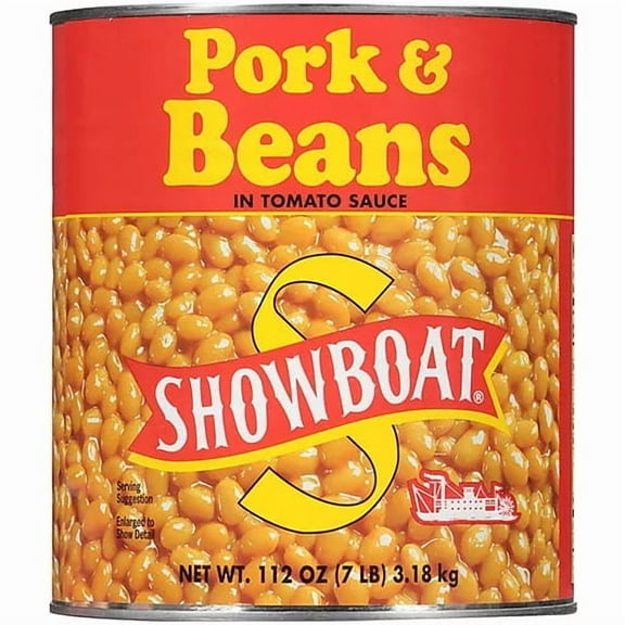 Showboat Pork & Beans in Tomato Sauce, 112 oz