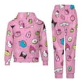 thumbnail image 6 of Hello Kitty Boys 2 Piece Tracksuit Athletic Sweatsuits Sets Hooded Sweatshirt And Jogger Sweatpants Clothing Sets for Kids, 6 of 8