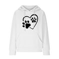 thumbnail image 4 of Fashion Waffle Long Sleeve Hoodies for Women Plus Size Cute Graphic Print Casual Pullover Sweatshirt Fall Winter Tops(White,XL), 4 of 5