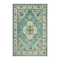 thumbnail image 5 of Wonnitar Boho Tribal 4'x6' Area Rug for Living Room, Washable Rug for Bedroom Vintage Oriental Accent Rug for Dinning Room Office Non Ship Low Pile Stain Resistant, Sky Blue, 5 of 8