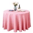 thumbnail image 2 of opvise Tablecloth Tear Resistant No Fading Polyester Washable Round Tablecloth for Kitchen Pink Red, 2 of 8