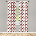 thumbnail image 5 of Ambesonne Romantic Window Curtains, Valentines Theme Hearts, Each 28" W x 84" L, Vermilion Pale Orange, 5 of 5