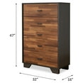 thumbnail image 3 of Acme Eloy Storage Chest in Walnut and Espresso, 3 of 11
