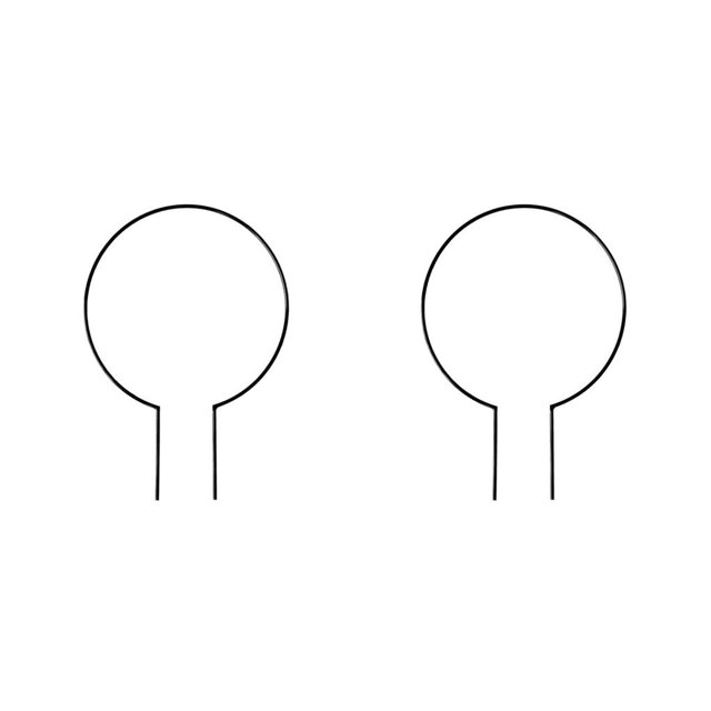 Advancent Enrejado /en forma de corazón para jardín, soporte para plantas, estante para flores, plantas en maceta, vides, marco de soporte para Forma redonda 2piezas