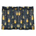 thumbnail image 7 of Yayeee Kitchen Curtains Tier Pair Light Filtering 27"x24" Rod Pocket Short Cafe Window Panel, Orange Fireflies Pattern, 7 of 7