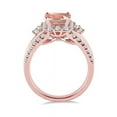 thumbnail image 3 of Superb 1.50 Carat Princess Morganite and Diamond Wedding Ring in 14k Rose Gold affordable morganite & diamond engagement ring, 3 of 3