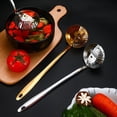 thumbnail image 4 of Homelife Stainless Steel Skimmer Spoon for Frying Cooking 2 in 1 Slotted Spoon Long Handle Colander Strainer Scoop for Hotpot Pasta Noodles, 4 of 13