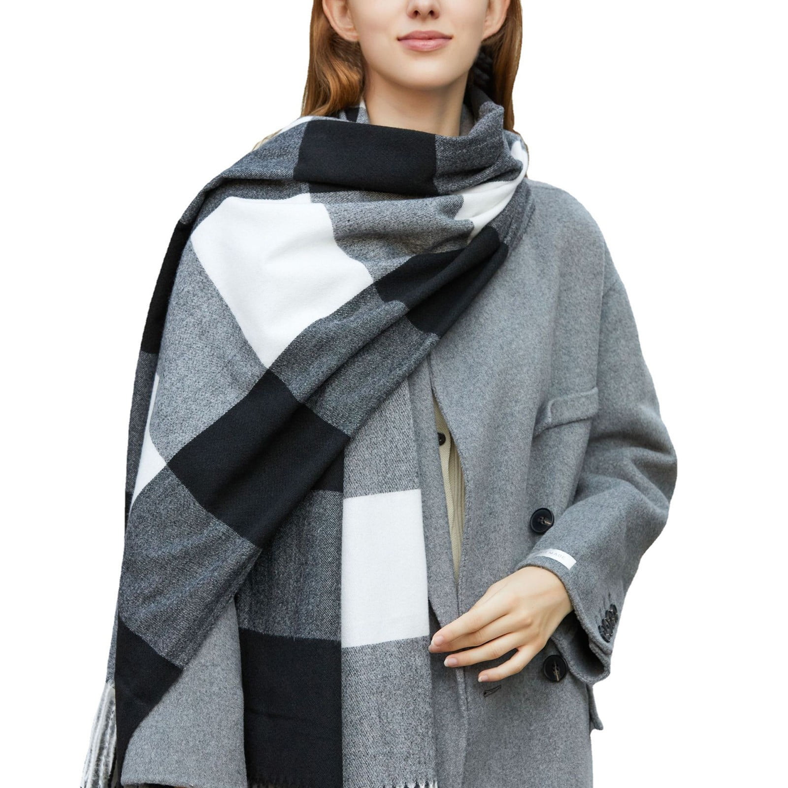 B91xZ Long Scarves for Women Lightweight Ultra Soft Ribbed Thick