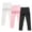 Pink, variant on Plebaso 3 Pack Girls Leggings Casual High Waist Cotton Pants with Pockets Girls Solid Color Casual Trousers