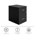 thumbnail image 6 of Space Solutions 18" Deep 2 Drawer Letter Width Vertical File Cabinet with Accessory Drawer, Black, 6 of 16