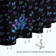 thumbnail image 6 of Black Butterfly Pattern Shower Curtain 36"x72" ,Bathroom Decorative Shower Curtains Set with 12 Hooks,Modern Waterproof Washable Shower Curtain, 6 of 6
