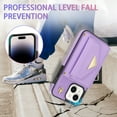 thumbnail image 4 of Nalacover Case for iPhone 14 Plus, Crossbody Wallet Case with Card Slots Holder, PU Leather Lanyard Shoulder Strap Purse Cover with Kickstand Shockproof Case for iPhone 14 Plus, Purple, 4 of 6