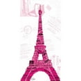 thumbnail image 3 of OnRei 14x24 Black Modern Framed Museum Art Print Titled - Pink Eiffel, 3 of 5