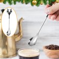 thumbnail image 4 of CuiLiyq Stainless Steel Cute Cartoon Elk Spoon, Colorful Home Dessert Tea Coffee Ice Cream Scoop, for Home Kitchen Holiday Party Decoration (Black), 4 of 5
