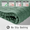 thumbnail image 4 of Bath Rug Mat, 32 x 20, Soft Shaggy Chenille Bathroom Rugs, Large Size, Super Absorbent & Thick, Non-Slip, Machine Washable Bathroom mat, Bath Mats for Bathroom, Tub & Shower, Green, 4 of 5