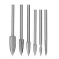 thumbnail image 1 of 5pcs Woodworking Carving Bit High Speed Steel 3 Flute Engraving Bit with 3.0mm Round Shank Wood Carving Tools, 1 of 8