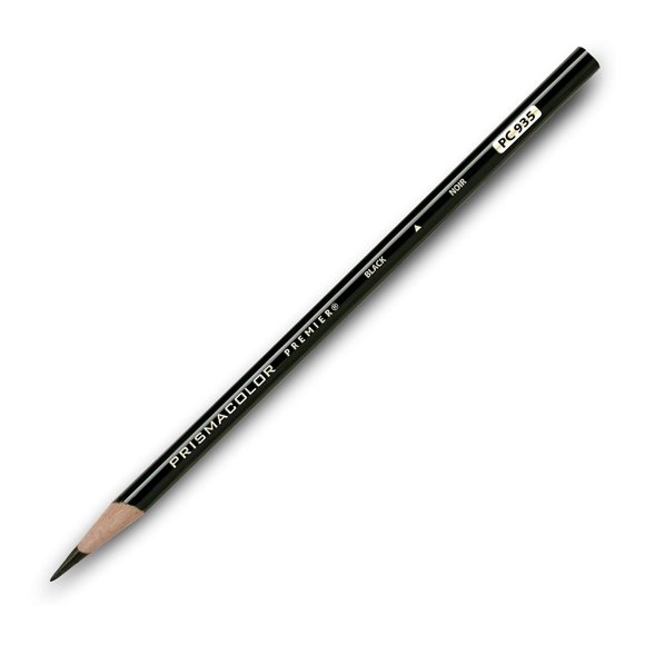 Prismacolor Premier Crayons de Couleur, Plomb Noir/barils Noirs, Coloriage pour Adultes, Lot de 12