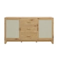 thumbnail image 1 of Manhattan Comfort Sheridan 59.05 Buffet Moderne en Canne avec Tablettes Ajustables Couleur Nature, 1 of 5