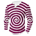 thumbnail image 2 of DDAPJ pyju Men's 3D Optical Illusion T-Shirts Long Sleeve Printed Henley Shirt Novelty Graphic Tees Big and Tall Fashion Streetwear Tops Today's Deals Red 5XL, 2 of 5