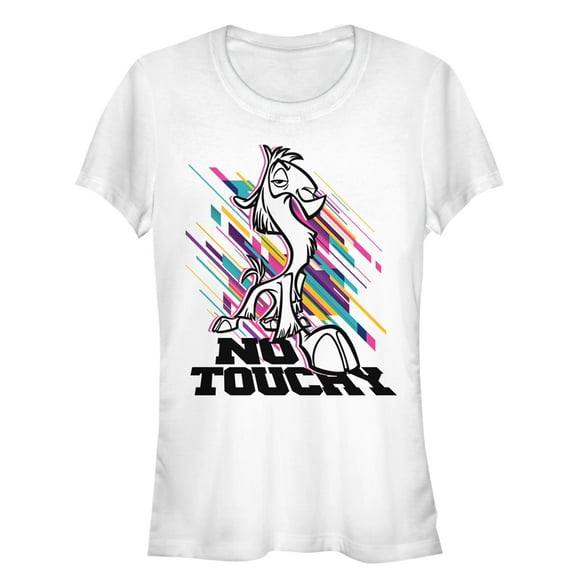Junior's The Emperor's New Groove No Touchy Streaks  Graphic Tee White Small