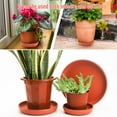 thumbnail image 6 of Plastic Plant Saucer Drip Trays - Set of 3 (6.8" & 9.2" & 11.5") Emerald Green Plant Pot Saucers Plate - Round Flowerpot Drip Tray for Indoor & Outdoor Potted Plants, 6 of 7