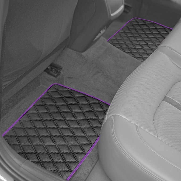 PU Leather Car Foot Mats Front Rear Carpet Non-slip Pads Waterproof  Universal