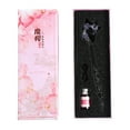 thumbnail image 2 of 1 Set Writing Pen Flower Design Portable Glass Crystal Writing Dip Pen for Student Gift Purple Glass, 2 of 6