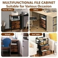 thumbnail image 6 of Coliware File Cabinet with Charging Station, Wood Printer Stand with Drawer Storage Shelves, Filing Organization Fits A4 Letter Size, Home Office Furniture for Under Desk Storage - Rustic Brown, 6 of 10