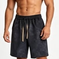 thumbnail image 5 of MYAOYI Men's Casual Tie Dye Shorts Drawstring Waist Side Pockets Fleece Sweat Shorts, 5 of 5