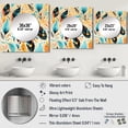 thumbnail image 4 of Designart "Bohemian Eclectic Feathers In Yellow And Blue" 0 Orange Large Square Mirror - Square Bedroom Mirror Printed Wall Decor - Bohemian Square Printed Wall Mirror Art, 4 of 5